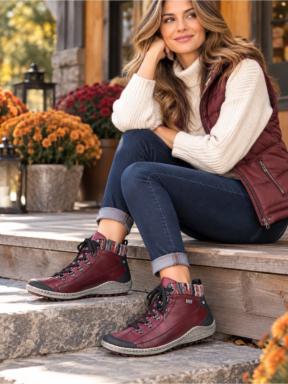 Rieker Women's TEX Waterproof Mid Height Boots | size 36(5)